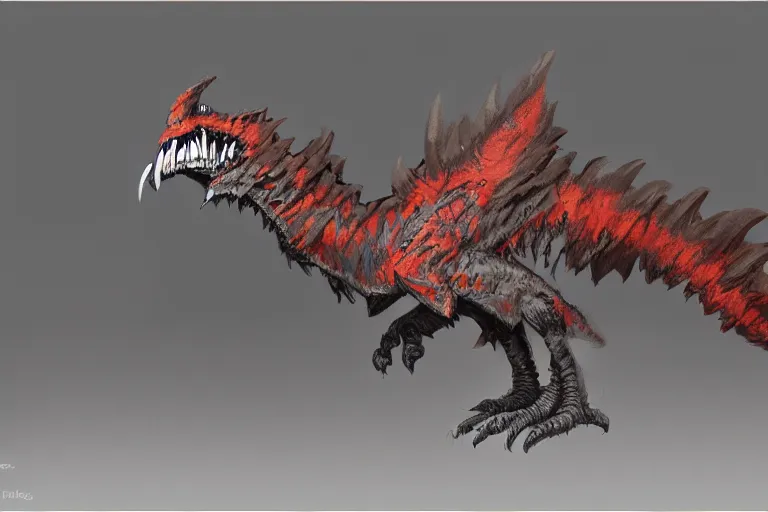 Prompt: Concept art of a warhammer Chaos Raptor. 8k