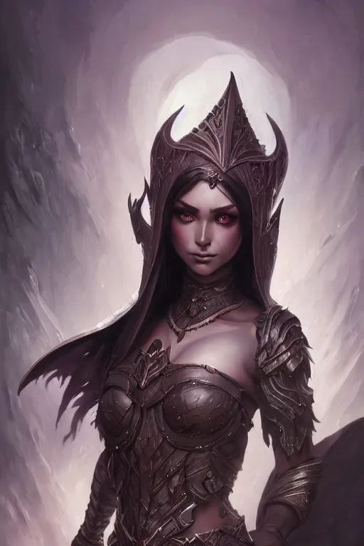 Image similar to dark elf princess, highly detailed, d & d, fantasy, highly detailed, digital painting, trending on artstation, concept art, sharp focus, illustration, art by artgerm and greg rutkowski and fuji choko and viktoria gavrilenko and hoang lap