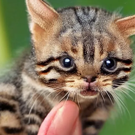 Image similar to photo of world ’ s smallest cat the size of a honeybee