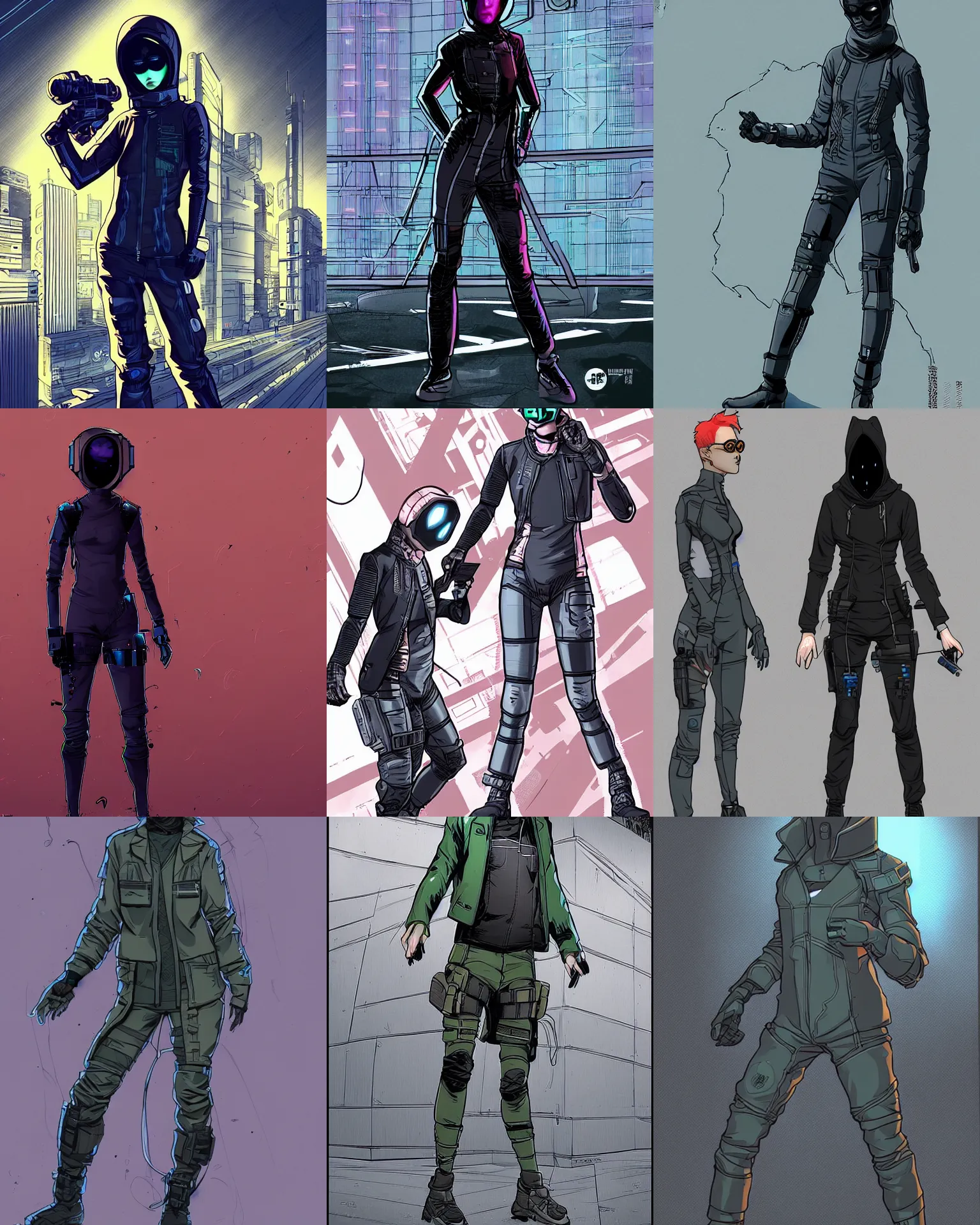 cyberpunk hacker character concept art, Stable Diffusion