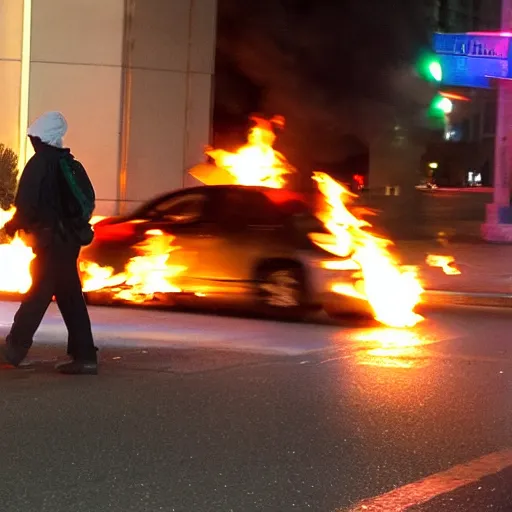 Image similar to vancouver bc homeless person on fire