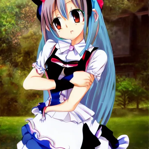 Image similar to anime catgirl maid