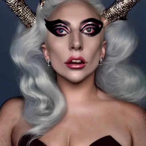 Image similar to lady gaga as medusa