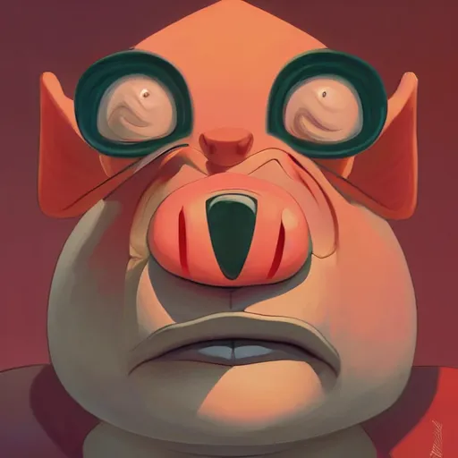 Image similar to face icon stylized minimalist the ren & stimpy show, loftis, cory behance hd by jesper ejsing, by rhads, makoto shinkai and lois van baarle, ilya kuvshinov, rossdraws global illumination