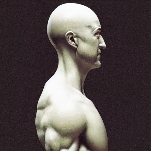 Prompt: a statue of edward norton's head but it's the shape of an egg with eggshell texture, just the face, strong eggshell texture, highly detailed, dramatic lighting, concept art by caravaggio and greg rutkowski and artgerm