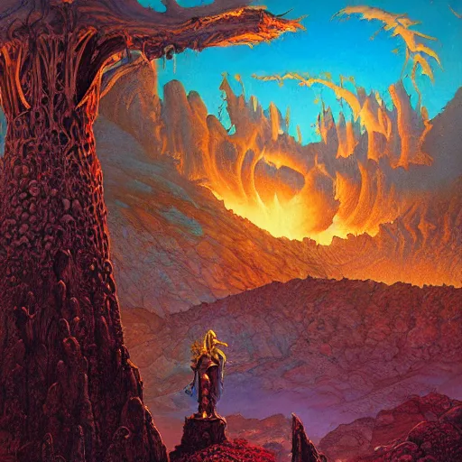 Image similar to epic fantasy landscape by michael whelan