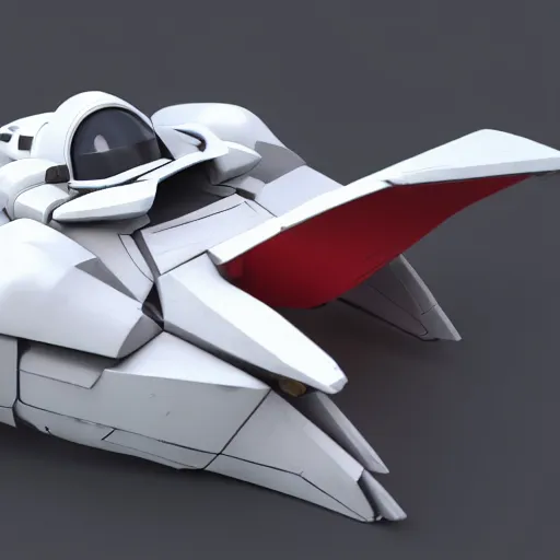 Image similar to 3 d, 3 d filament, gunpla spaceship, akira motorcycle, white color, thermodynamic, light, tron bike, white background, octane render, aesthetic, clean, starfox, minimalist, aluminum, octane render, eureka 7, blender, cycles