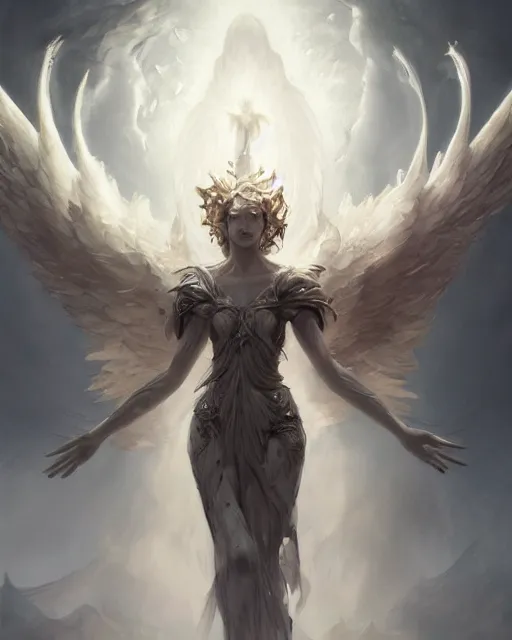 Image similar to Anthropomorphized Swan Angel, D&D, artstation, fantasy, magic the gathering artwork, cinematic lighting, centered, symmetrical, highly detailed, digital painting, , concept art, smooth, sharp focus, illustration, volumetric lighting, epic Composition, 8k, art by Akihiko Yoshida and Greg Rutkowski and Craig Mullins, oil painting, cgsociety