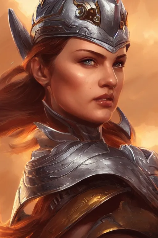 Image similar to amazon valkyrie athena, d & d, fantasy, portrait, highly detailed, headshot, digital painting, trending on artstation, concept art, sharp focus, illustration, art by artgerm and greg rutkowski and magali villeneuve