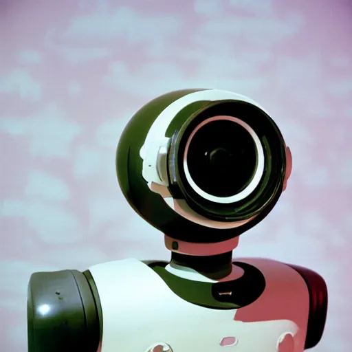 Image similar to Portrait of a Robot by stanley kubrick, shot by 35mm film color photography