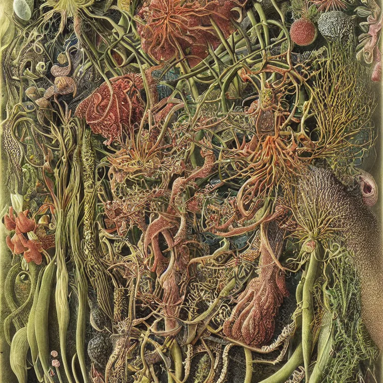 Image similar to hyperrealistic detailed illustration of the natural biological world by ernst haeckel