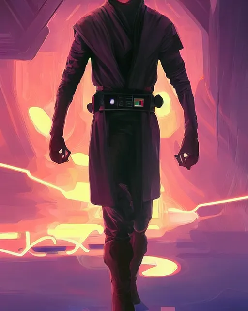 Prompt: anakin skywalker ( hayden christensen ) star wars, digital painting bioluminance alena aenami artworks in 4 k design by lois van baarle by sung choi by john kirby artgerm style pascal blanche and magali villeneuve