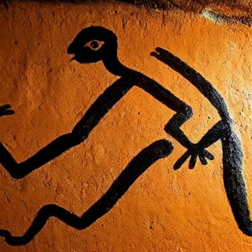 Image similar to paleolithic cave painting