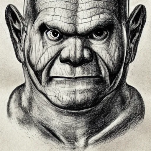 Image similar to old anatomical drawing of shrek