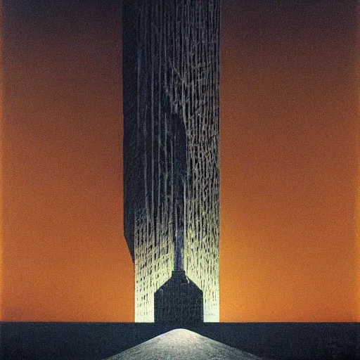 Prompt: Zdzisław Beksiński painting of The City Never Sleeps