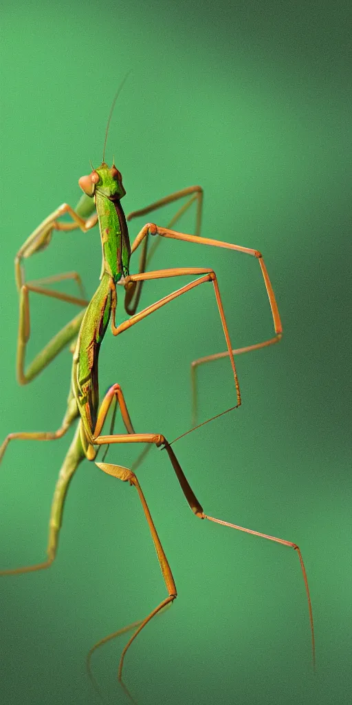 Image similar to praying mantis, blurred environment background, sharp focus, digital art, concept art, post processed, dynamic lighting