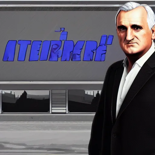 Image similar to Bertie Ahern GTA V loading screen art