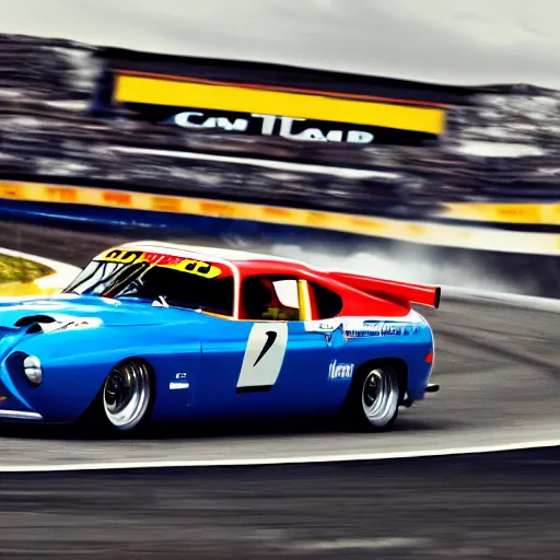 Prompt: high quality mac desktop background in the style of retro racing car livery