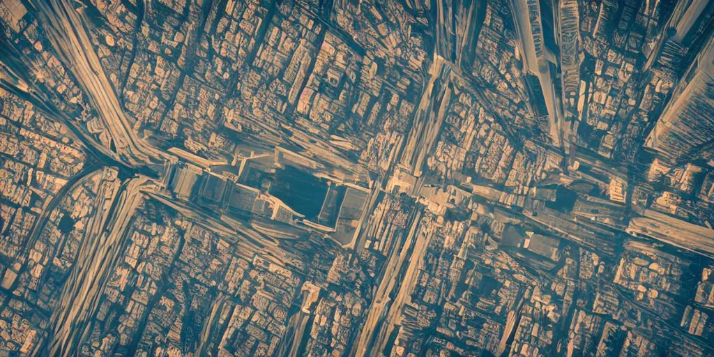 Image similar to cinematic street shot of a flying city saint petersburg on earth orbit, telephoto, anamorphic cinematography, beautiful composition, color theory, leading lines, photorealistic, moody volumetric lighting