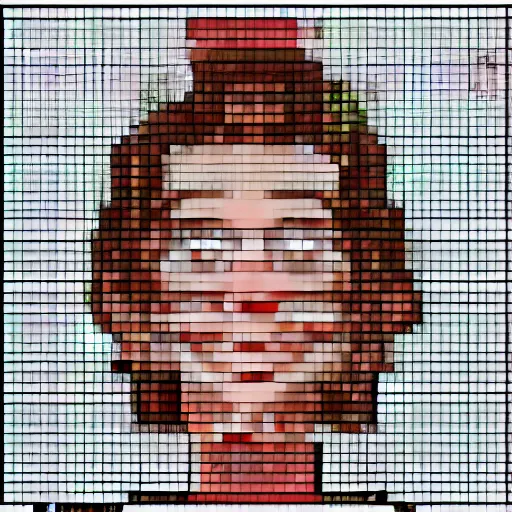 Prompt: mother pixel art in minecraft, realistic mother
