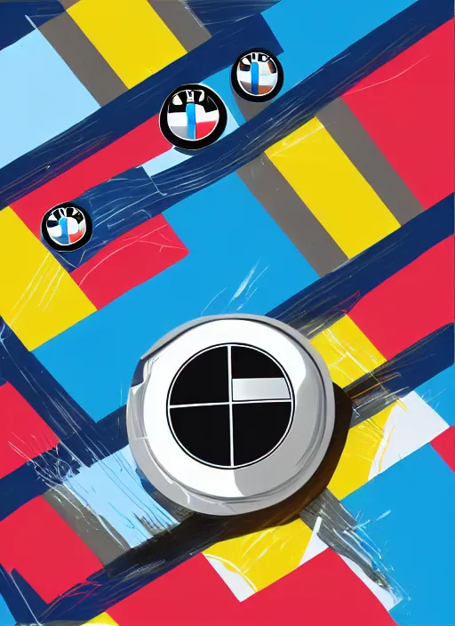 Image similar to abstract advertising illustration for bmw