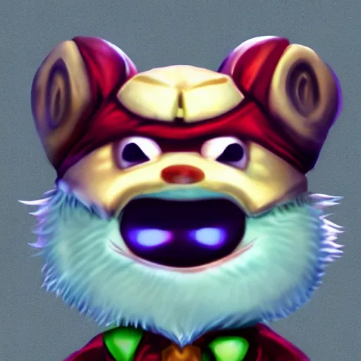 Image similar to still of Teemo from League of Legends in the style of Jim Henson