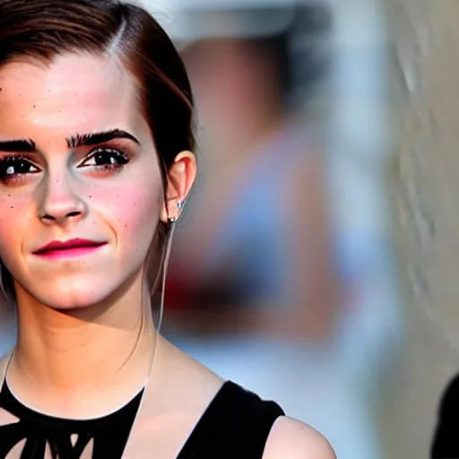 Prompt: emma watson combined with kim kardashian