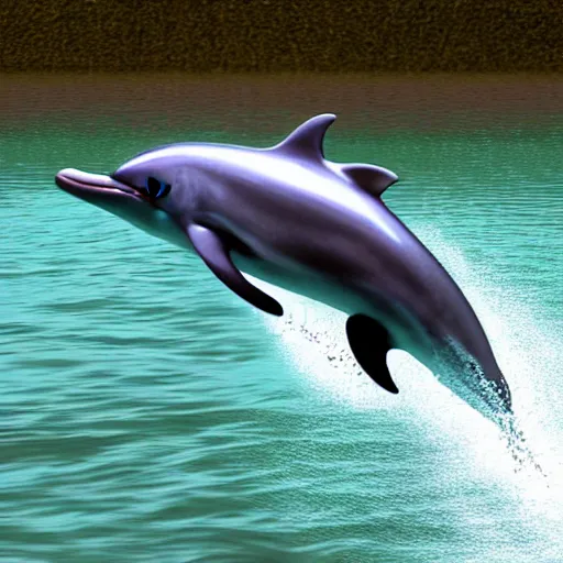 Image similar to photorealistic dolphin