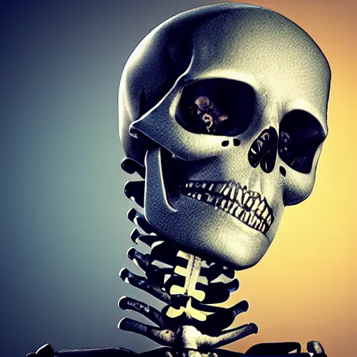 Prompt: Picture of Cyborg Skeleton