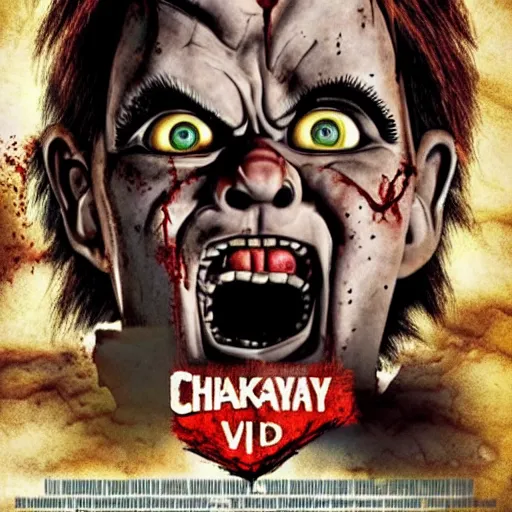 Image similar to Chucky versus The Evil Dead movie poster