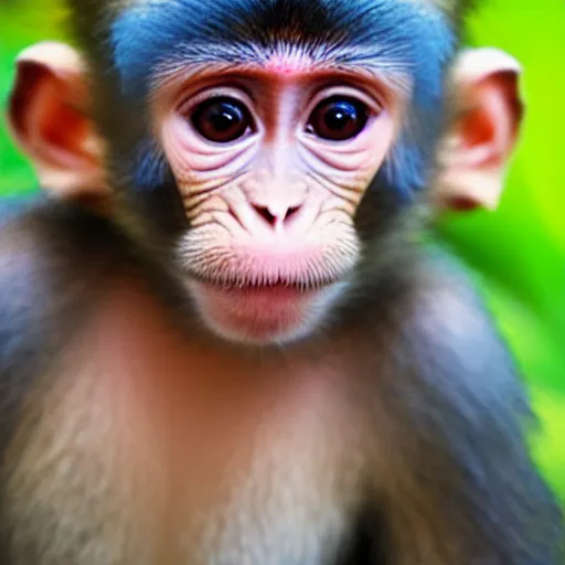 Image similar to small monkey, big eyes