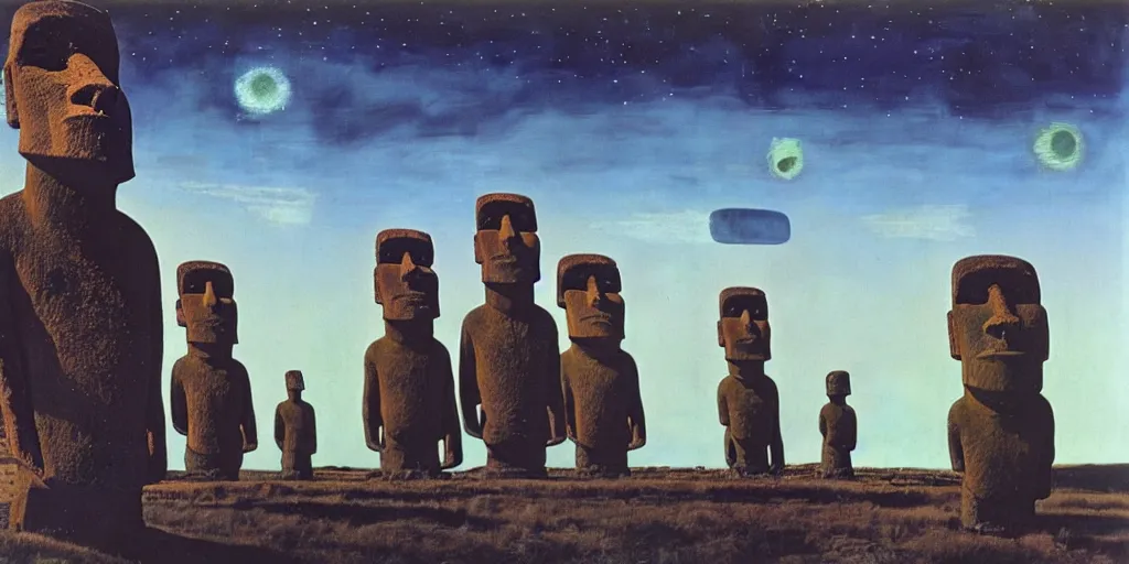 Illustration of Moai in Easter Island Graphic by rkawashima33 · Creative  Fabrica