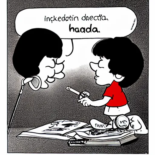 Prompt: mafalda by quino,