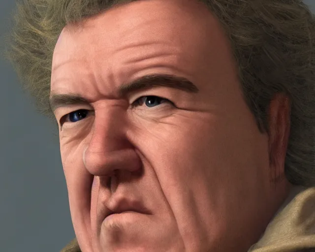 Prompt: jeremy clarkson in lord of the rings, character art, by various concept artists, redshift render, hyperrealistic face, photorealistic render