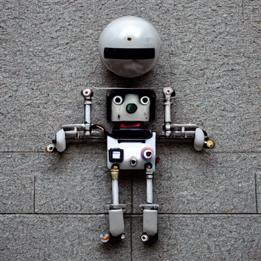 Prompt: Dall-E 2 art robot feels inferior, 35mm stock photo