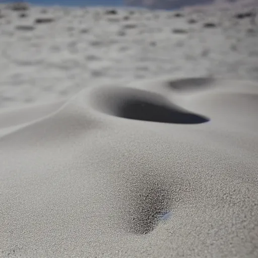 Image similar to desperate hand model rises from the white desert. hand rises from sand. 8 k