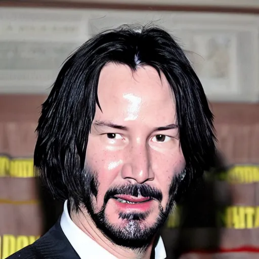 Image similar to keanu reeves as a nutella, looks like nutella