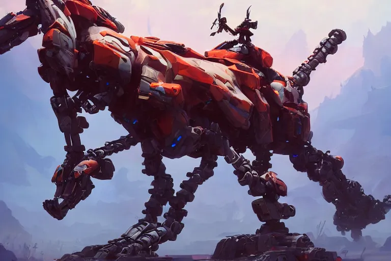 Image similar to longleg machine mecha animal beast robot of horizon forbidden west horizon zero dawn bioluminiscence, behance hd by jesper ejsing, by rhads, makoto shinkai and lois van baarle, ilya kuvshinov, rossdraws global illumination