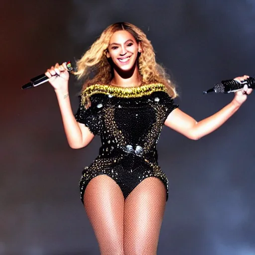 Image similar to beyonce with a bee body