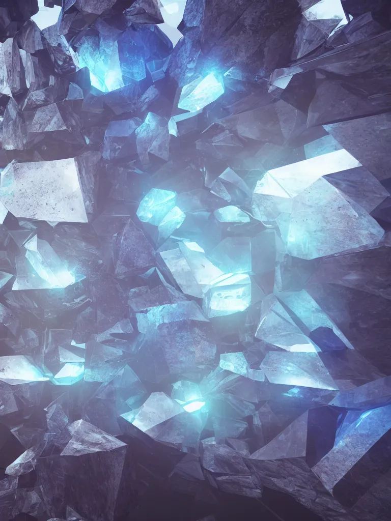 Image similar to sapphire crystal, beeple, octane render, unreal engine