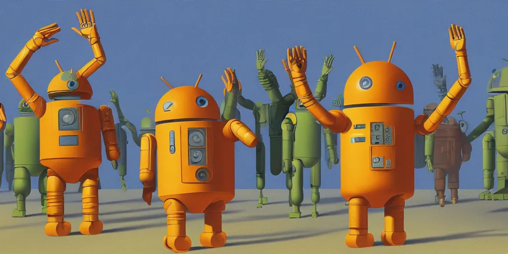 Image similar to Android Mark Zuckerberg doing the robot dance, Dan McPharlin, Ralph McQuarrie