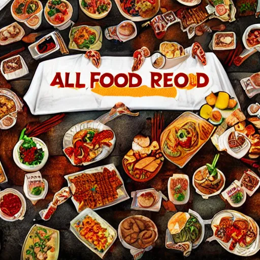 Prompt: all the food dead people eat