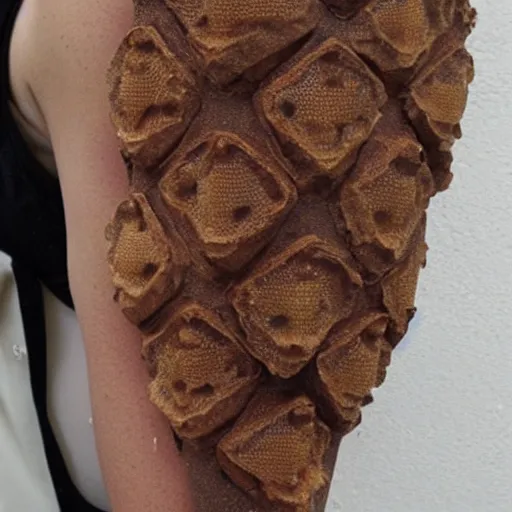 Prompt: arm made with honeycomb, realistic