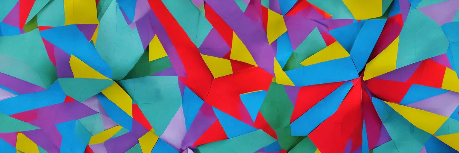 Image similar to abstract human body, Fine Art, Street Art, Mural, Modular Origami