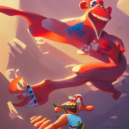 Image similar to hero world the ren & stimpy show, behance hd by jesper ejsing, by rhads, makoto shinkai and lois van baarle, ilya kuvshinov, rossdraws global illumination