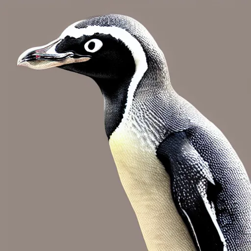 Prompt: african penguin close shot, cute, fantasy painting, concept art, global illumination, tankoban, 4 k, fantasy painting, hyper detailed, pixar animation style, 8 k, studio light, award winning, by artgerm, sylvain sarrailh, rossdraws, wlop, very beautiful