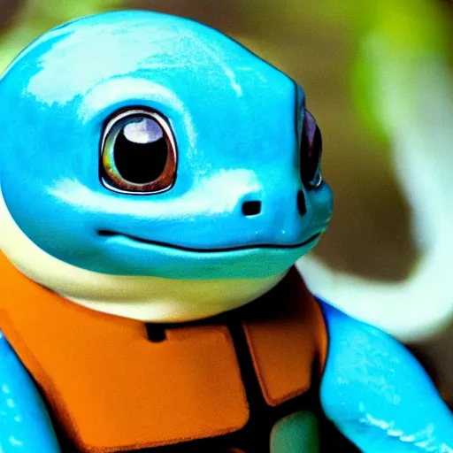 Prompt: national geographic professional photo of squirtle, award winning