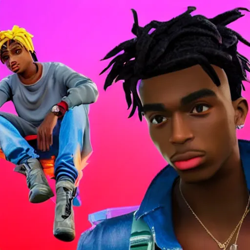 Image similar to playboi carti in fortnite 4 k detailed super realistic