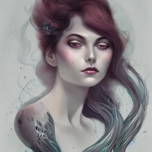 Image similar to portrait of a woman with a snake inspired by Charlie bowater,Anna Dittmann