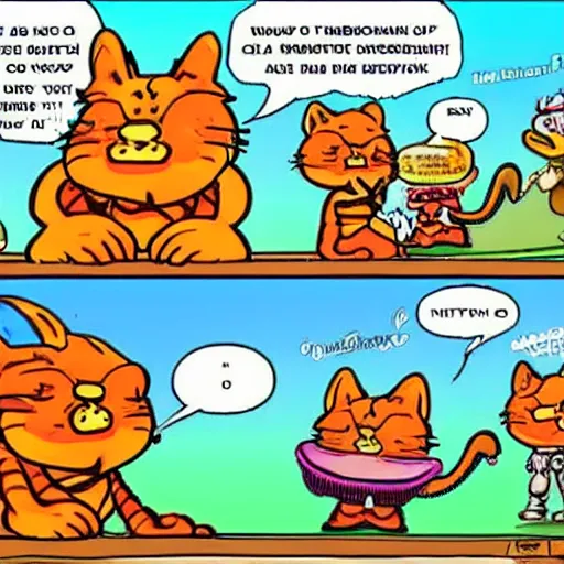 Prompt: garfield as final fantasy boss